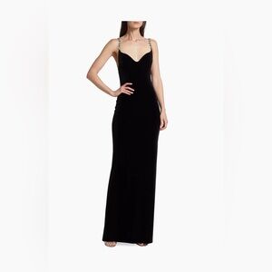 NWT Galvan Avedon Globe Backless Velvet Gown Size 36 (US 4)